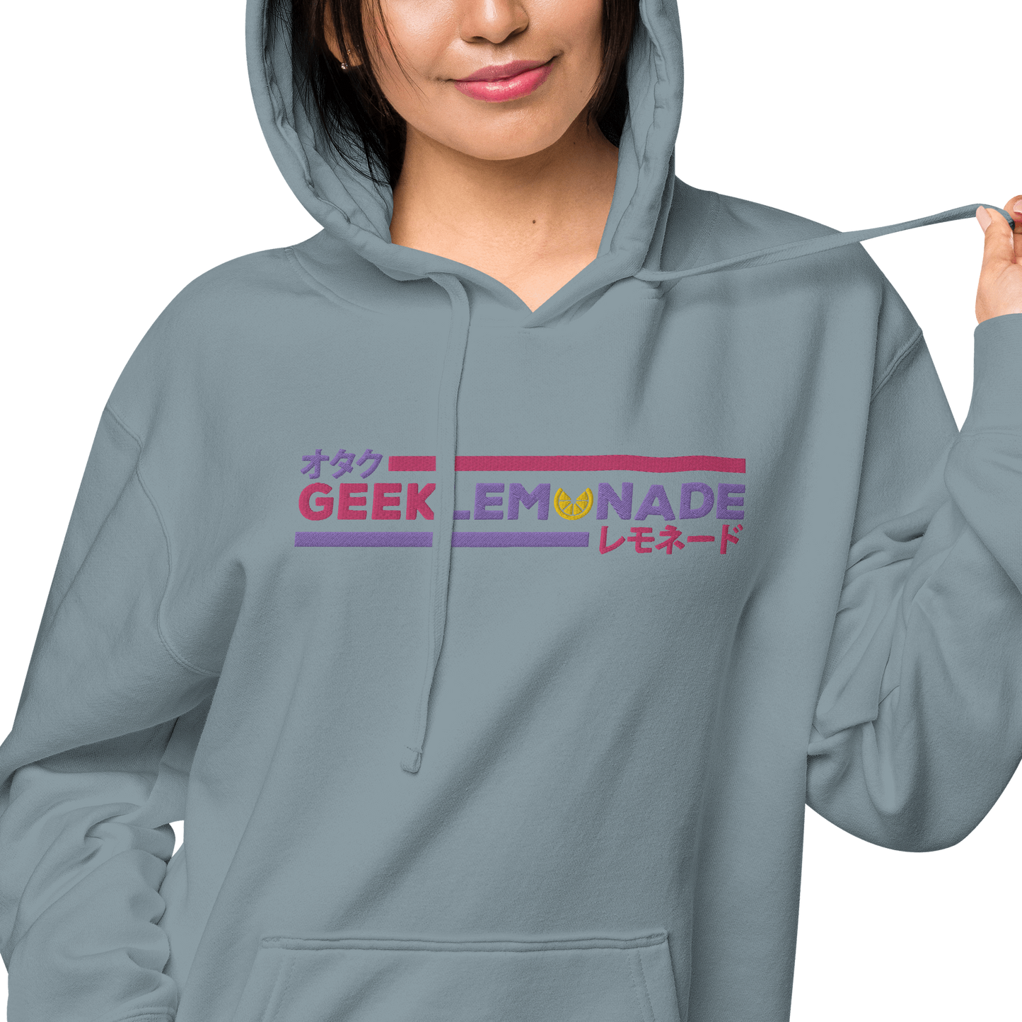 Geek's Pink & Purp Unisex pigment-dyed hoodie