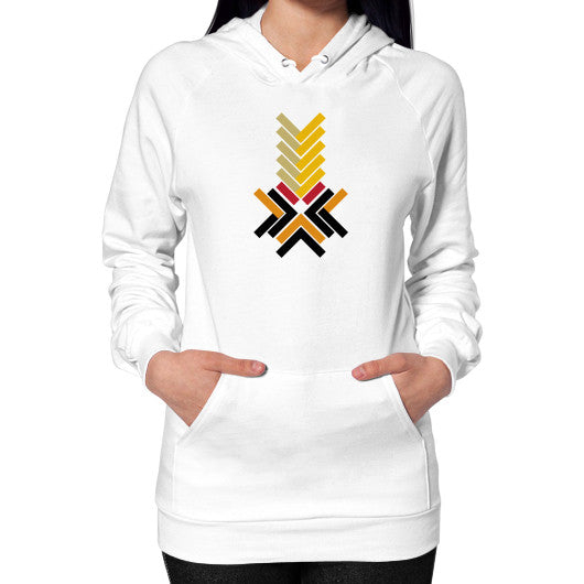 Hoodie (on woman) White Ar Designed!