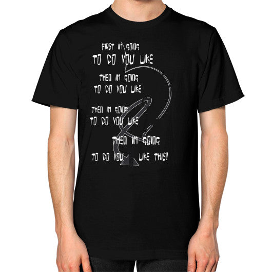 Unisex T-Shirt (on man) Black Ar Designed!