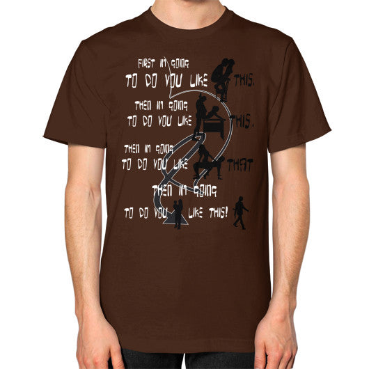 Unisex T-Shirt (on man) Brown Ar Designed!