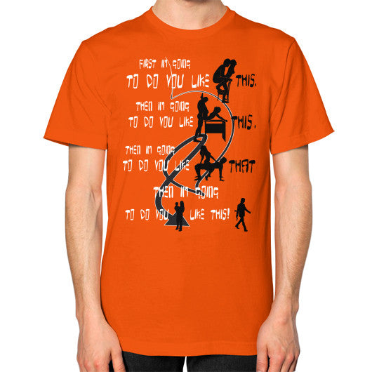 Unisex T-Shirt (on man) Orange Ar Designed!