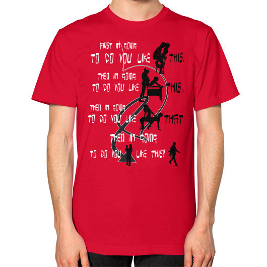 Unisex T-Shirt (on man) Red Ar Designed!