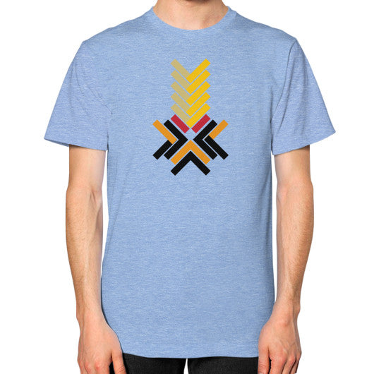 Unisex T-Shirt (on man) Tri-Blend Blue Ar Designed!