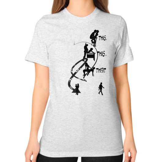 Unisex T-Shirt (on woman) Ash grey Ar Designed!