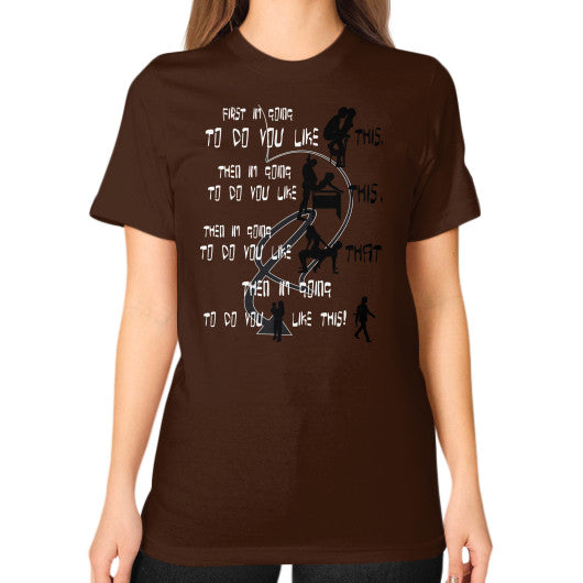 Unisex T-Shirt (on woman) Brown Ar Designed!