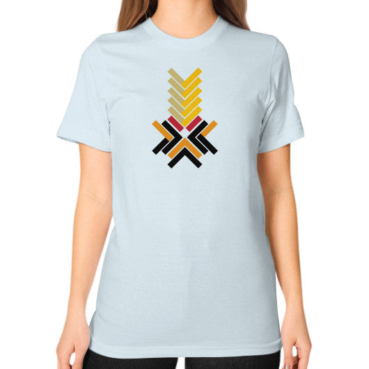 Unisex T-Shirt (on woman) Light blue Ar Designed!