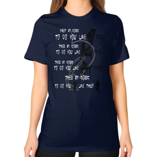 Unisex T-Shirt (on woman) Navy Ar Designed!