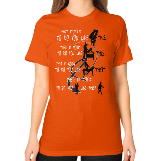 Unisex T-Shirt (on woman) Orange Ar Designed!