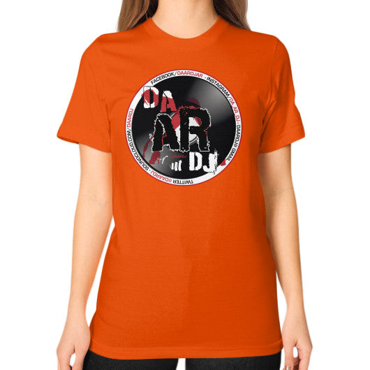 Unisex T-Shirt (on woman) Orange Ar Designed!