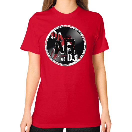 Unisex T-Shirt (on woman) Red Ar Designed!