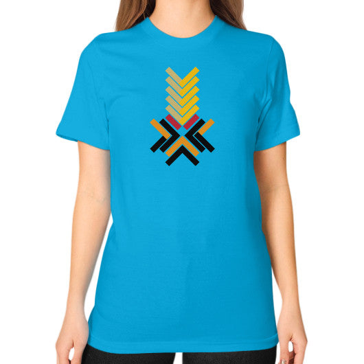 Unisex T-Shirt (on woman) Teal Ar Designed!