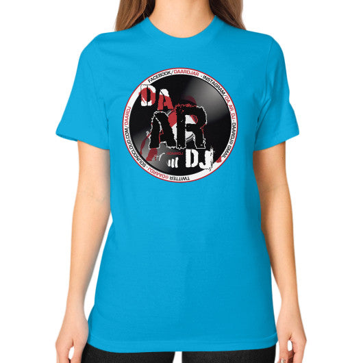 Unisex T-Shirt (on woman) Teal Ar Designed!