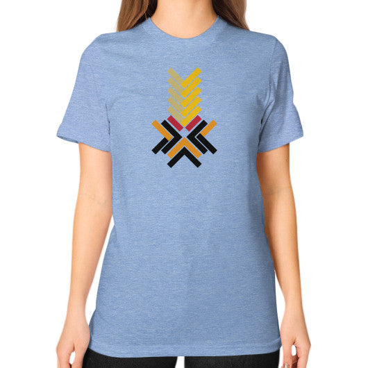 Unisex T-Shirt (on woman) Tri-Blend Blue Ar Designed!
