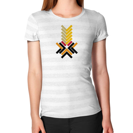 Women's T-Shirt Ash White Stripe Ar Designed!